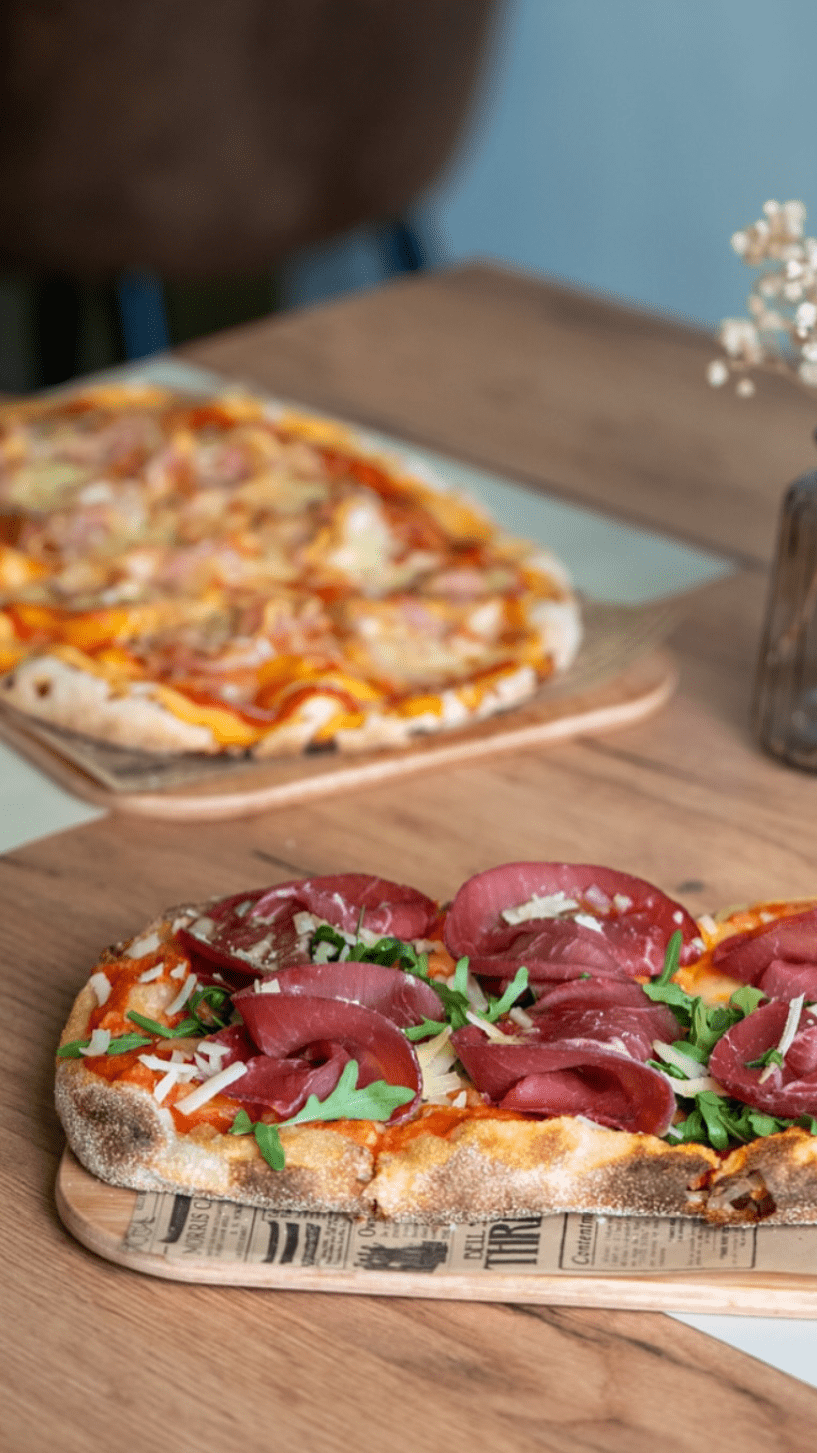 Pinsa romana sin gluten en el centro de Sevilla