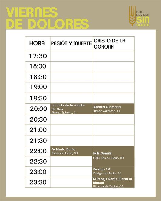 Viernes de Dolores sin gluten